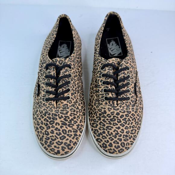 Vans Authentic Lo Pro Leopard Print T375 Canvas Sneakers Lace Up Shoes Size 8.5 - Picture 5 of 9